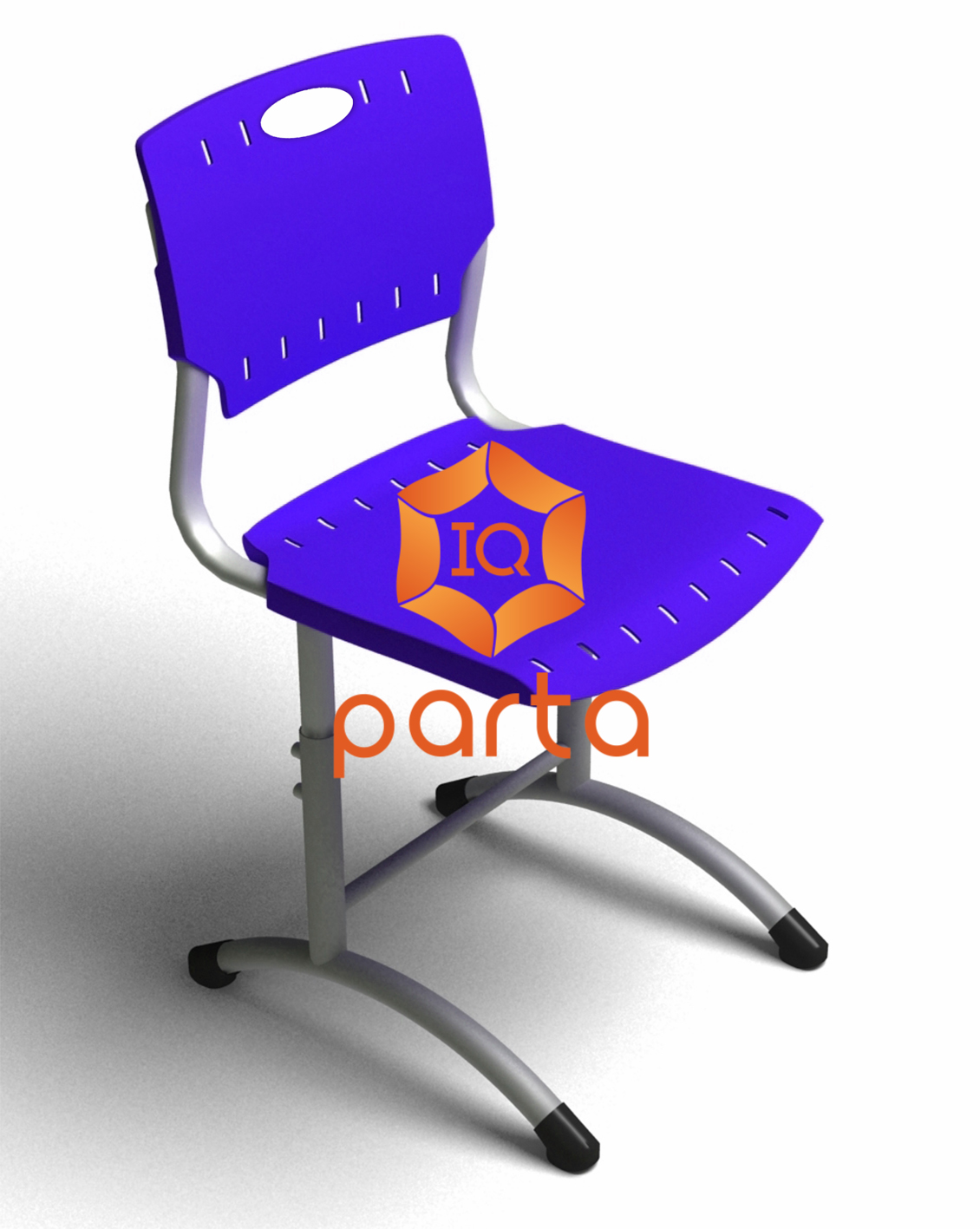 стул ученический с пластиковым сиденьем и спинкой